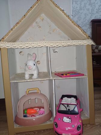 Игрушки - машинка, интерактивный заяц и кукольный дом!