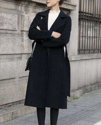 Зимнее пальто черное