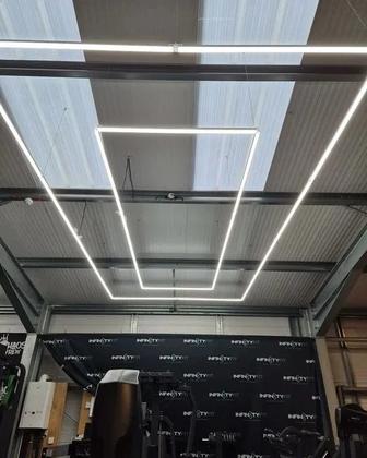 LED светильники споты линии любой рисунок для барбершопа
