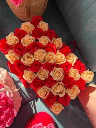 Шикарные нежные мыльные розы букеты