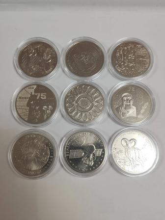 9 МОНЕТ КАЗАХСТАНА В КАПСУЛАХ ОДНИМ ЛОТОМ
