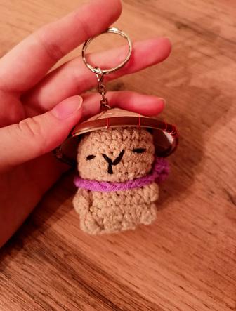 Мягкий брелок капибара, ручная работа
