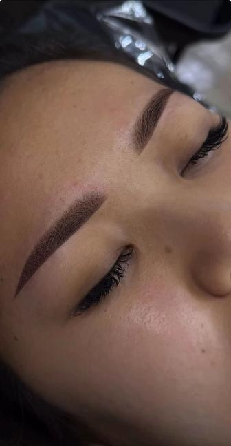 Перманент бровей татуаж