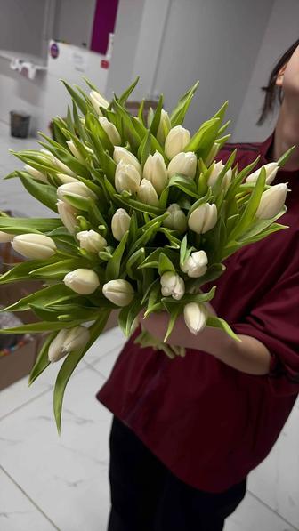 Тюльпаны и клубника в шоколаде