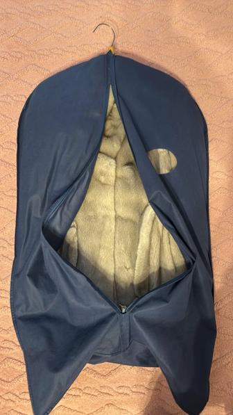 Шуба голубая норка женская греция