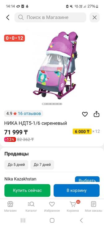 Зимние санки Ника