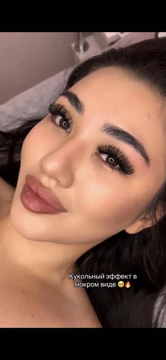 Комбо Наращивание ресниц и ламинирование бровей