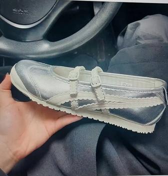 Новые onitsuka tiger серебряные спортивные балетки
