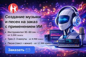 Сделаю музыку/песню в любом жанре на заказ с ИИ.