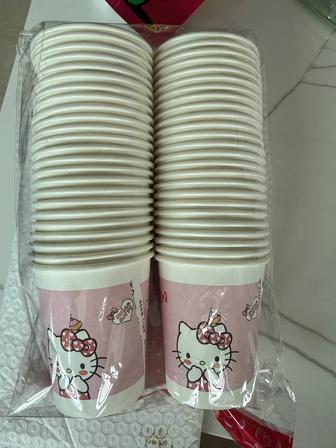 ОПТОМ одноразовые стаканчики Hello Kitty 220мл