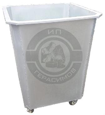 Оцинкованные мусорные контейнеры 0,75 куб. (без крышки, с колесами)