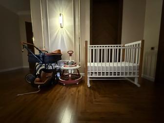 Кроватка,коляска,автокресло,ходунки