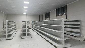 Торговое оборудование для магазина полки металлические стеллажи витрины