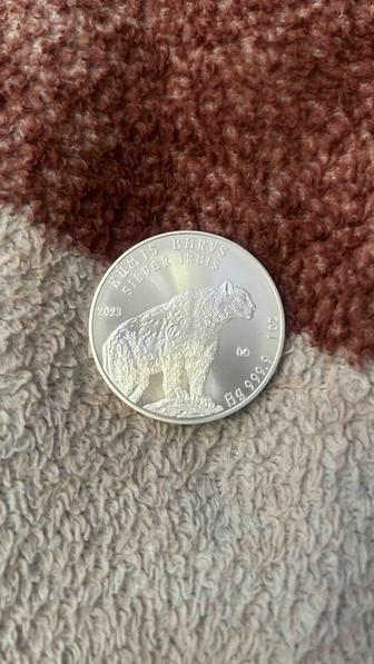 Монета сувенирная Серебряный Барс 2023 1 шт 38.61 мм