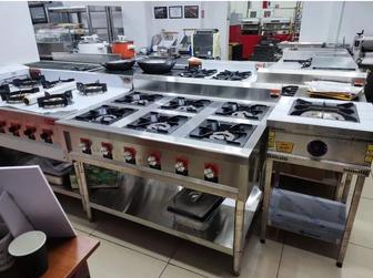 Газовая плита профессиональная 6 конфорочная - для баров, кафе, ресторанов,