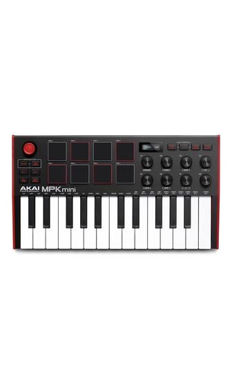 Продаю MIDI-клавиатуру AKAI MPK Mini MKIII Black-Red