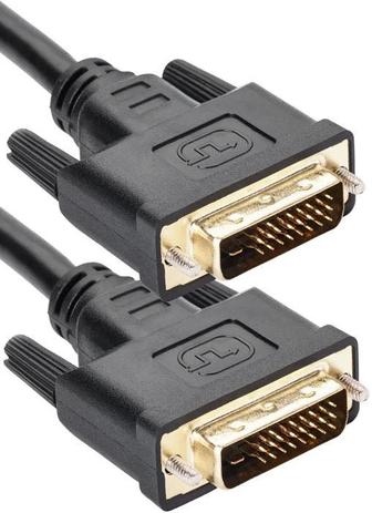 Кабель DVI M / DVI M (241) double link, зол.разъемы, ферр.кольца, 1 метр.