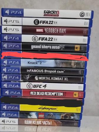 Продам игры на playstation 4/5