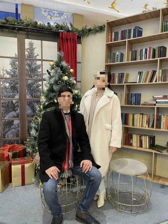 Продам белую шубу из овчины