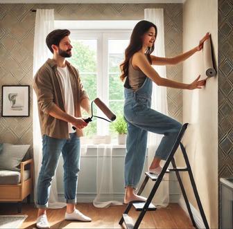 Поклейка обоев