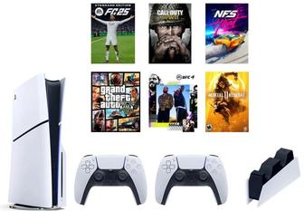 PlayStation 5 slim / 6 игр / 2 геймпада / зарядная станция