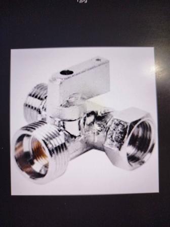 Кран трехходовой Bugatti Miami DN15 PN10 1/2x3/4x1/2 НР/ВР латунь ручка