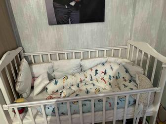 Детская манеж с матрасом