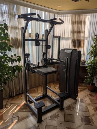 Тренажер турник брусья DHZ Fitness с противовесом