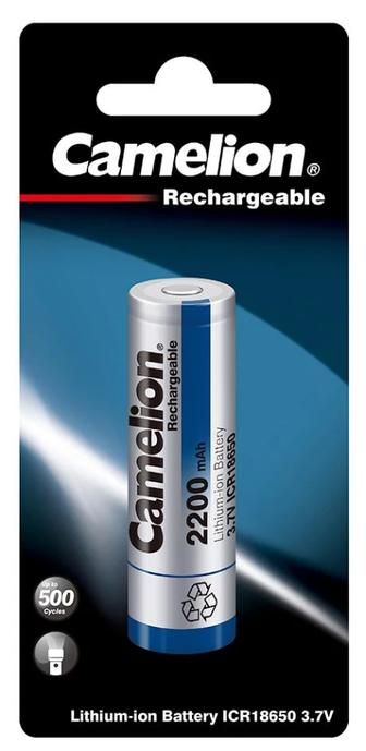 Аккумулятор CAMELION Lithium-ion battary ICR18650, 2200 mAh