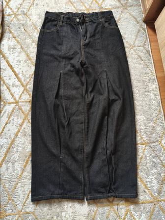 Продам широкие джинсы черного цвета