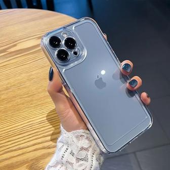 Прозрачный чехол iPhone 14 и 14 Pro Max, доставка по центру Алматы