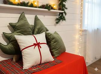 Декоративные новогодние подушки