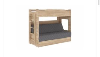 Двухъярусная кровать с диваном внизу