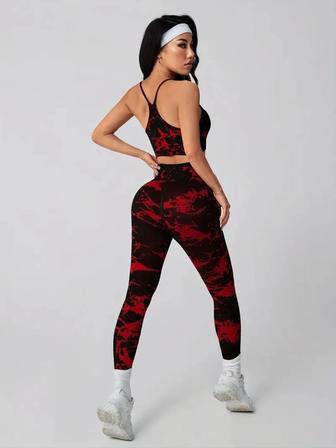 Комплект спортивный / лосины / тайтсы / push up