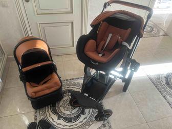 Коляска универсальная 3 в 1 Belecoo X6, коричневый