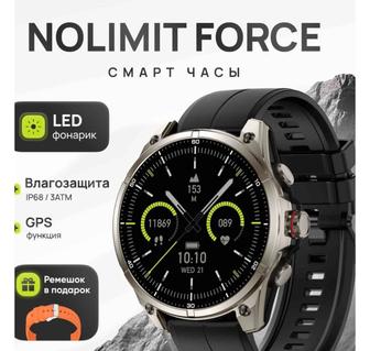 Смарт-часы NOLIMIT FORCE 51 мм серебристый-черный