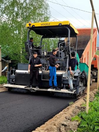 Благоустройство территории, бардюр, поребрик, асфальтирование