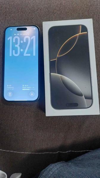iPhone 16 pro, 128 Gb, SIM и eSIM, натуральный титан, отличное состояние