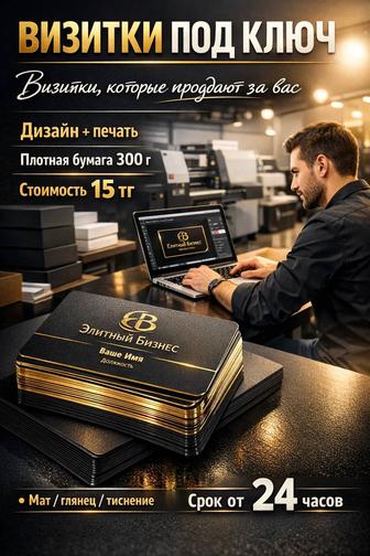 Визитки! Дизайн . Печать Быстро и качественно!