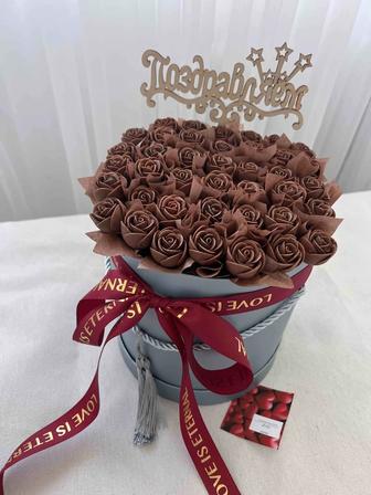 В наличии! Розы из бельгийского шоколада Callebaut