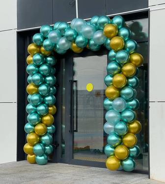 Оформление входа шары шарики