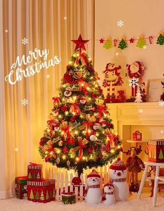 Премиум Новогодняя Елка (180 см) Полностью Наряжена! С LED-подсветкой