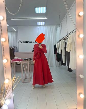 Вечернее платье красное длинное