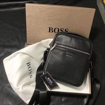 Мужская барсетка Hugo Boss натуральная кожа