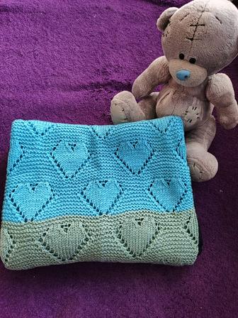 Вязаный плед для мальчика