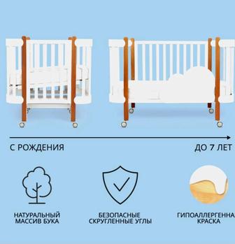 Happy baby MOMMY LUX Кроватка-трансформер белый