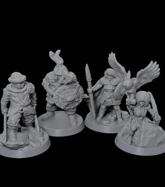 Миниатюры казахских воинов, Қазақ жауынгерлерінің миниатюралары (4 шт)