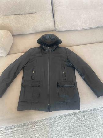 Кожаная мужская дублёнка