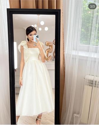 Дизайнерское платье-мили с бантиком