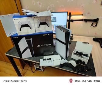 Ps5 pro 2tb с дисководом двумя джойстиками и зарядкой игра FIFA26 диск